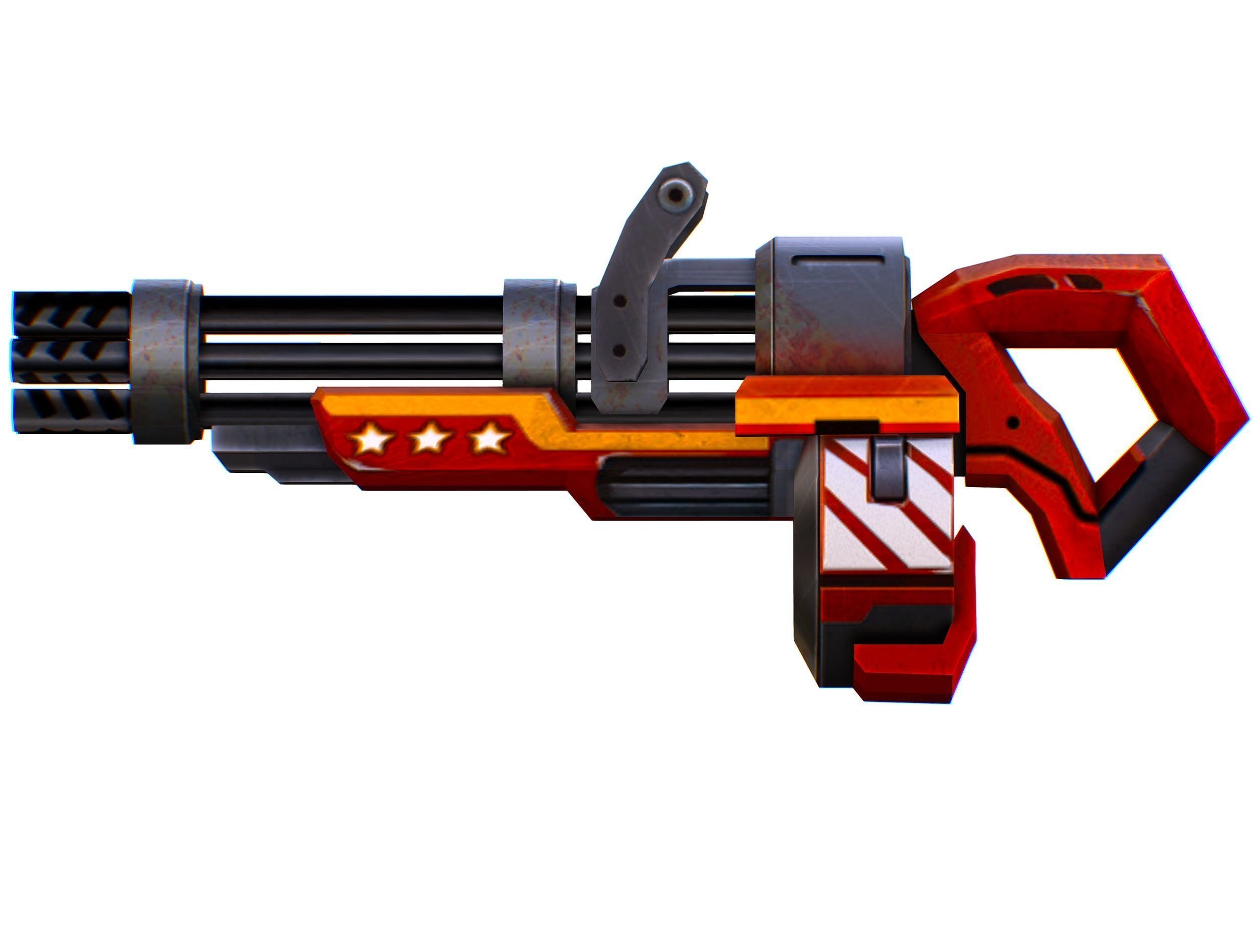 LowPoly Sci-FiCartoon Weapons Union Set Low-poly 3D model_65