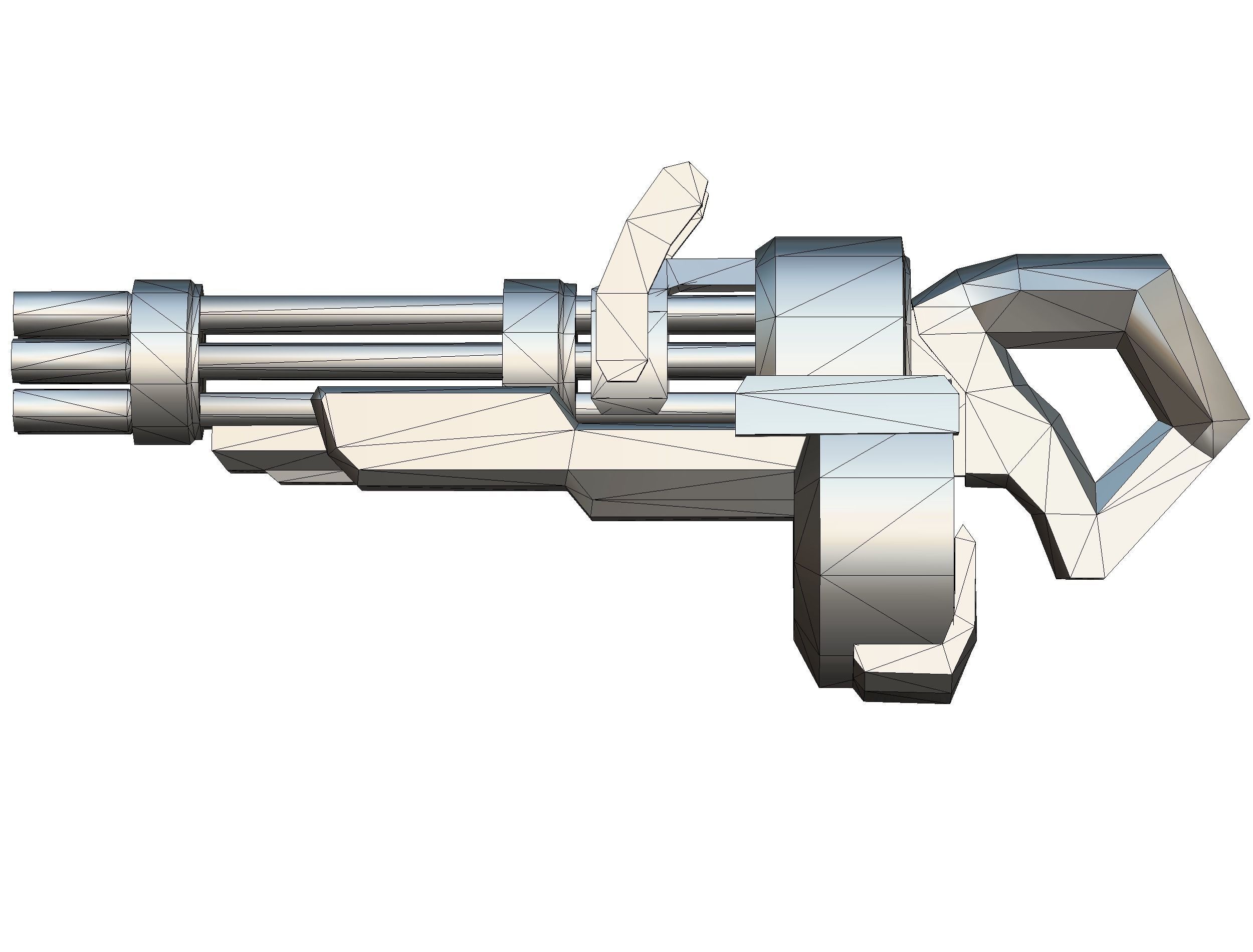 LowPoly Sci-FiCartoon Weapons Union Set Low-poly 3D model_73
