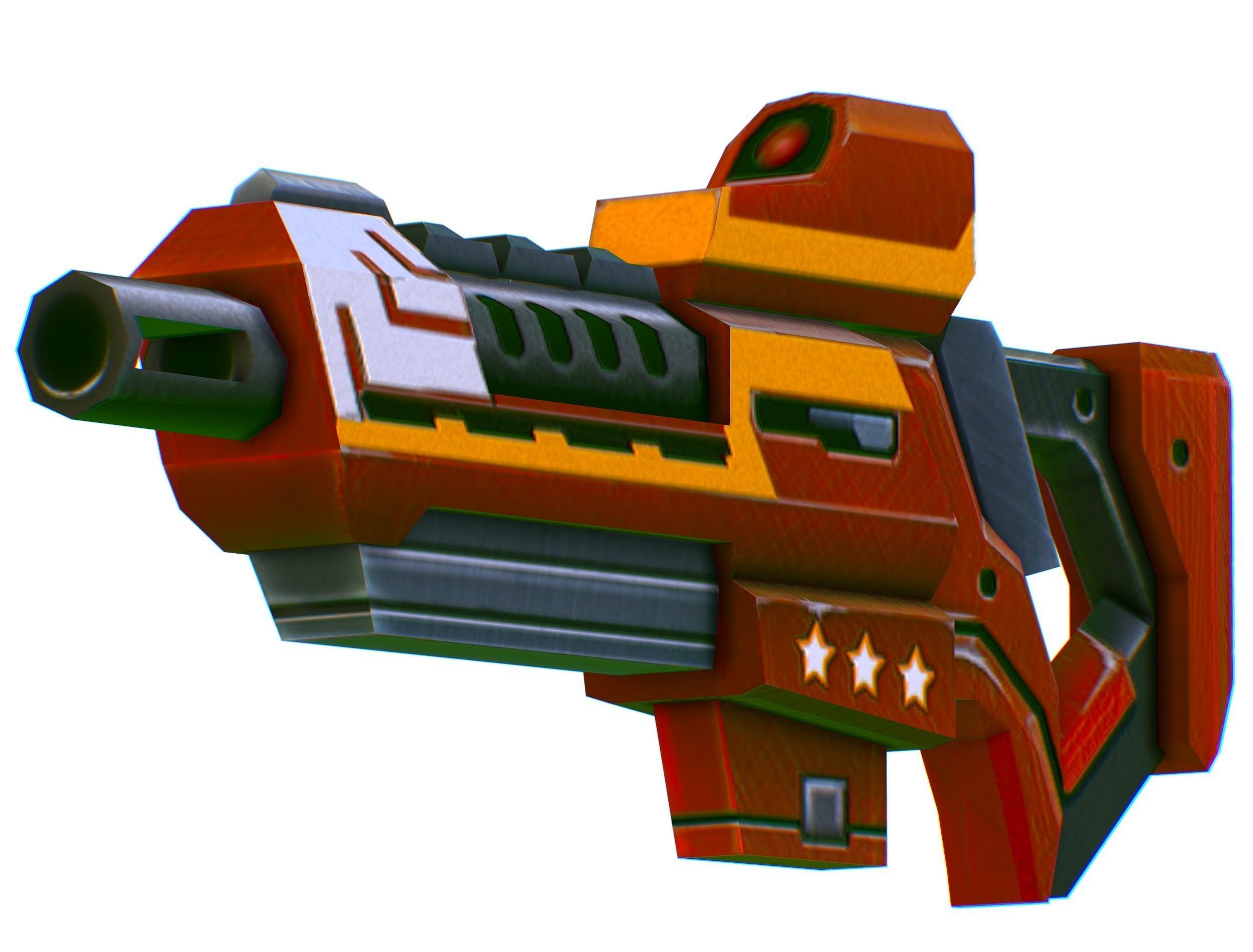 LowPoly Sci-FiCartoon Weapons Union Set Low-poly 3D model_35