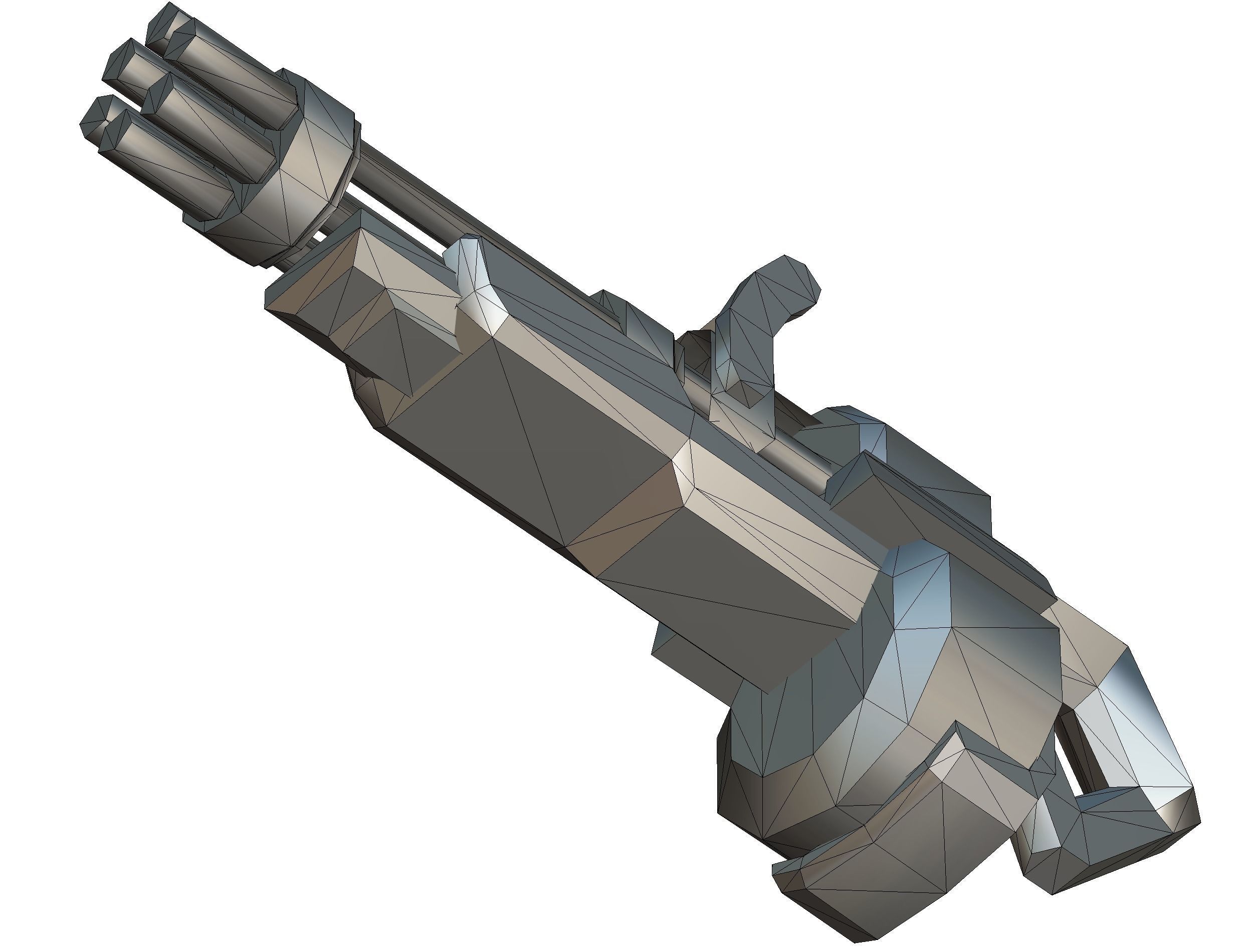 LowPoly Sci-FiCartoon Weapons Union Set Low-poly 3D model_72