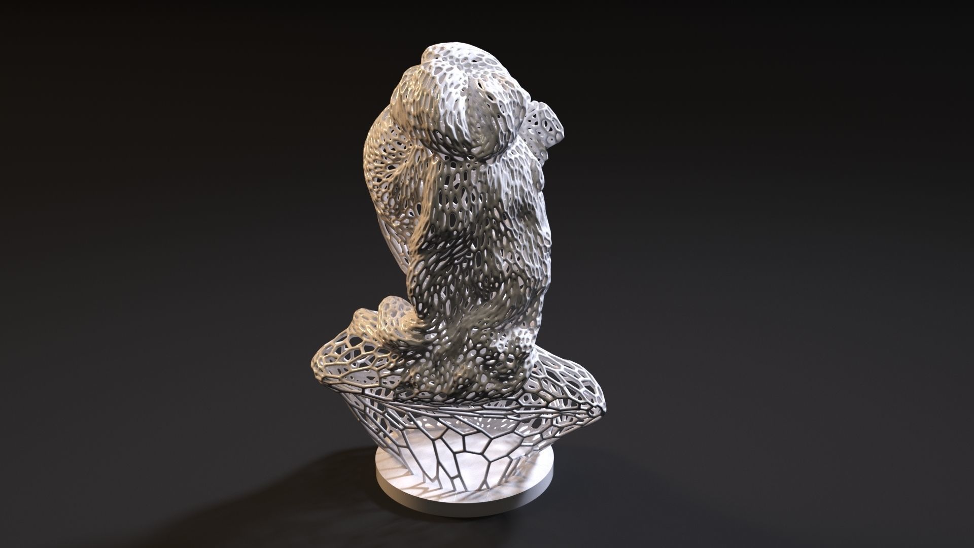 Bust girl 3D print model_4