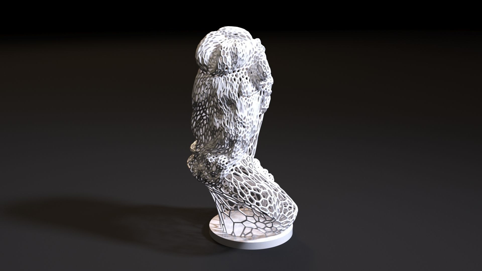 Bust girl 3D print model_5