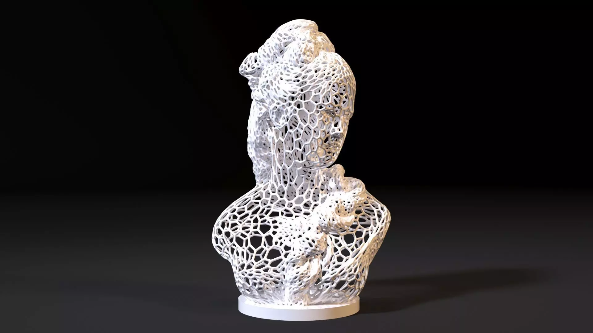 Bust girl 3D print model_0