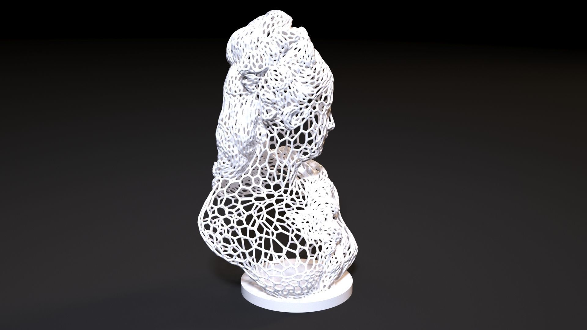 Bust girl 3D print model_7