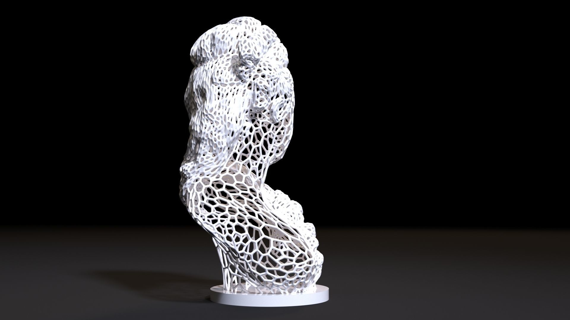 Bust girl 3D print model_6