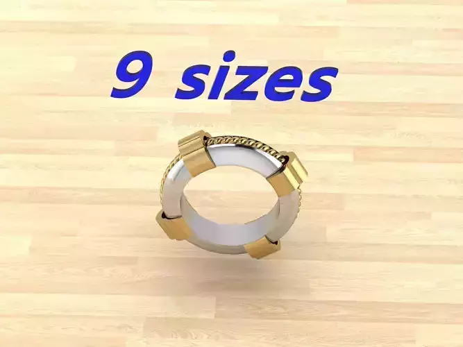 Spinning rope ring for financial success 3D print model