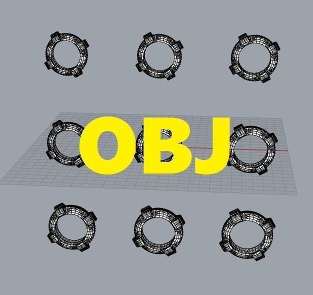 Spinning rope ring for financial success 3D print model_4