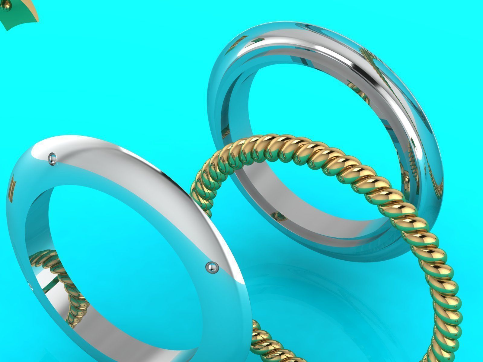 Spinning rope ring for financial success 3D print model_10