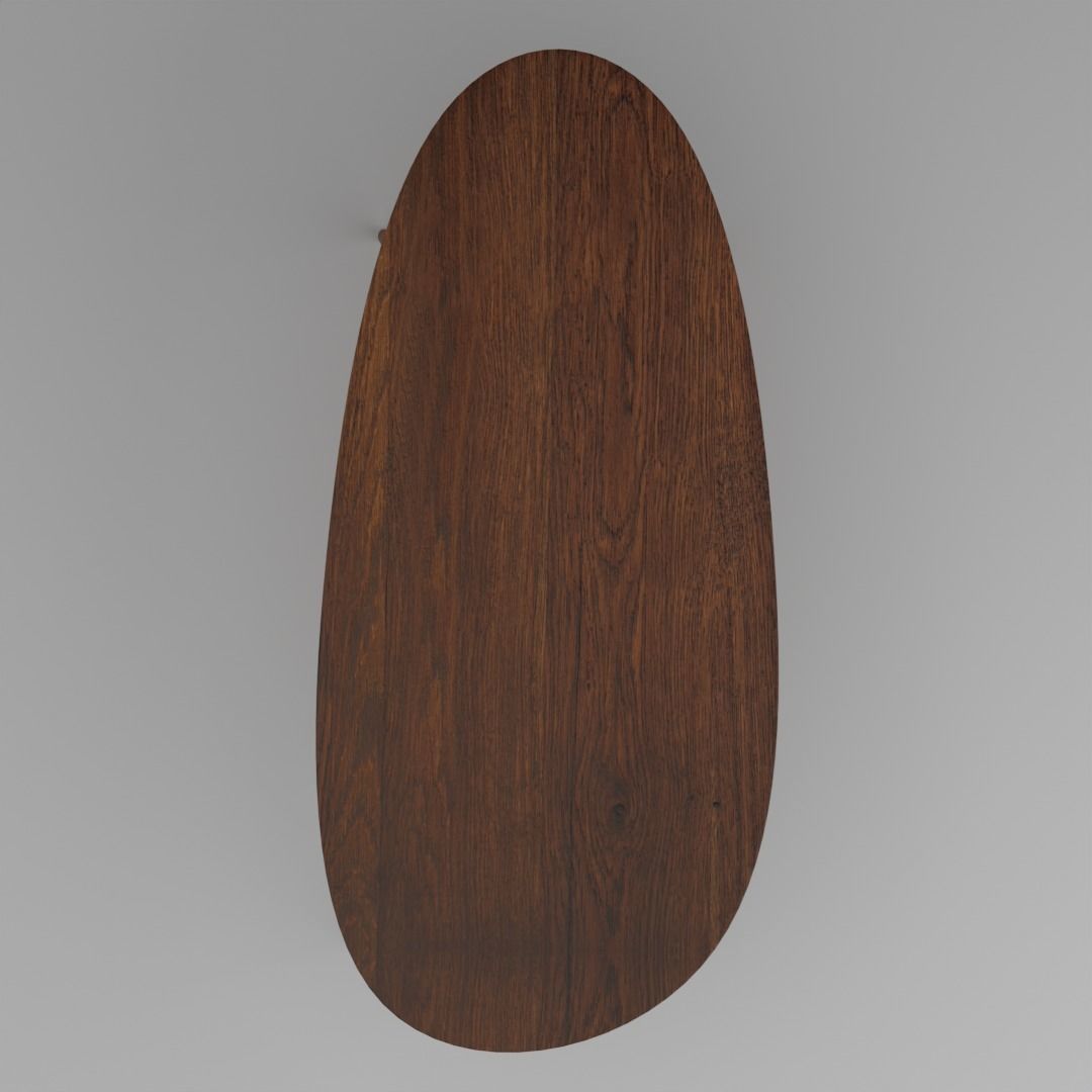 Wooden Coffee table 3D model_8
