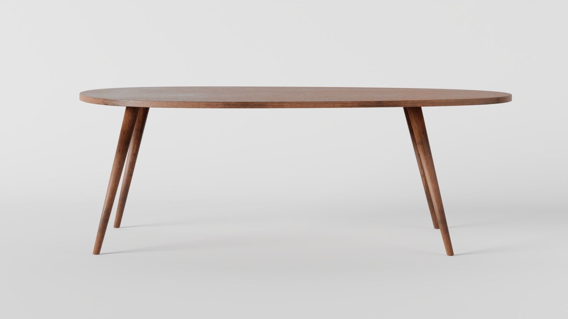 Wooden Coffee table 3D model_3