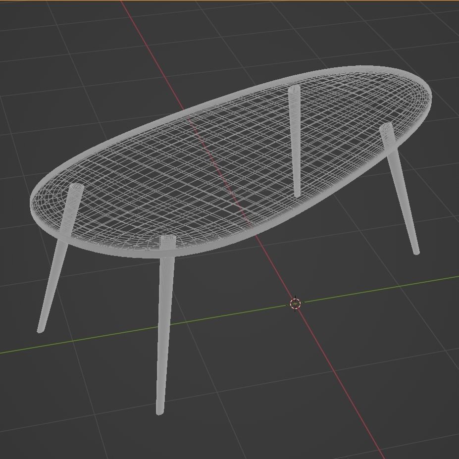 Wooden Coffee table 3D model_9