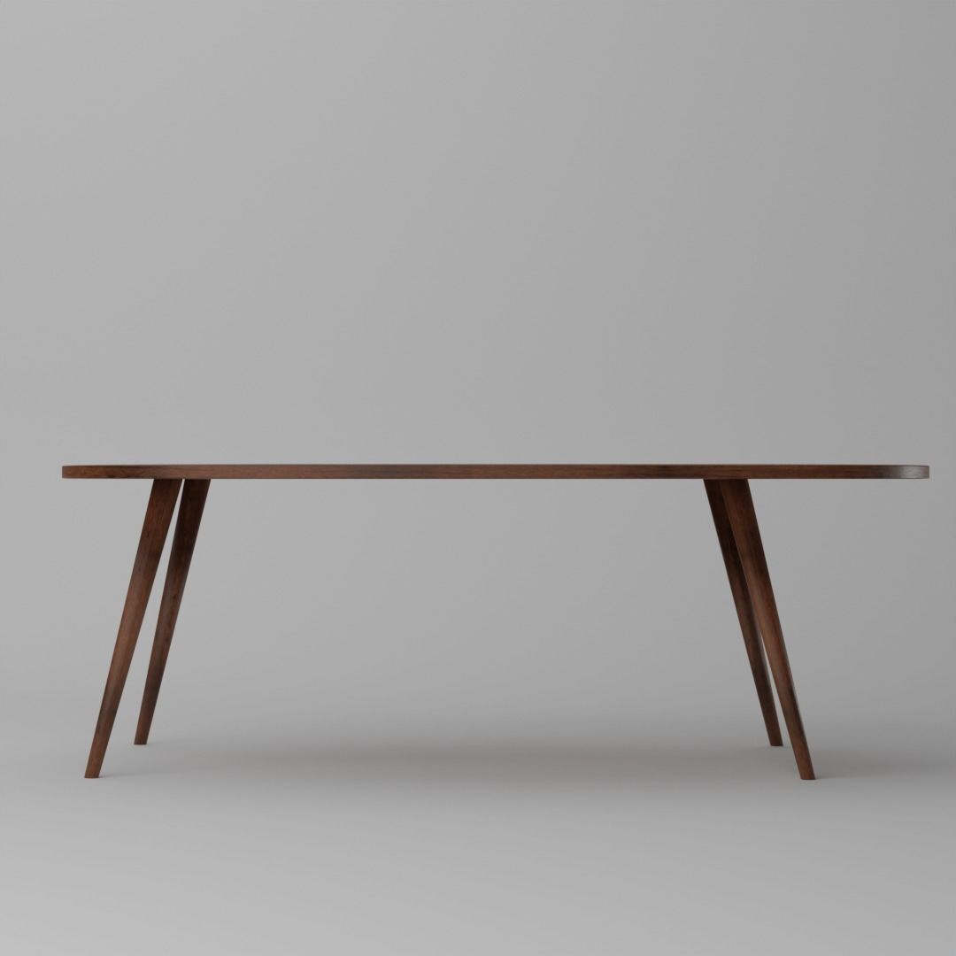 Wooden Coffee table 3D model_6