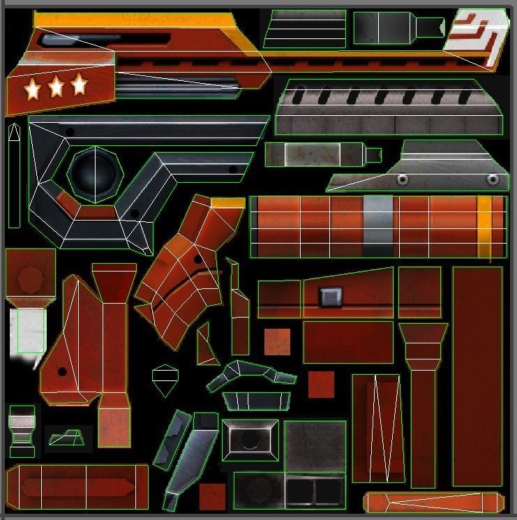 LowPoly Cartoon Sci-Fi Sniper Rifle Future Low-poly 3D model_12