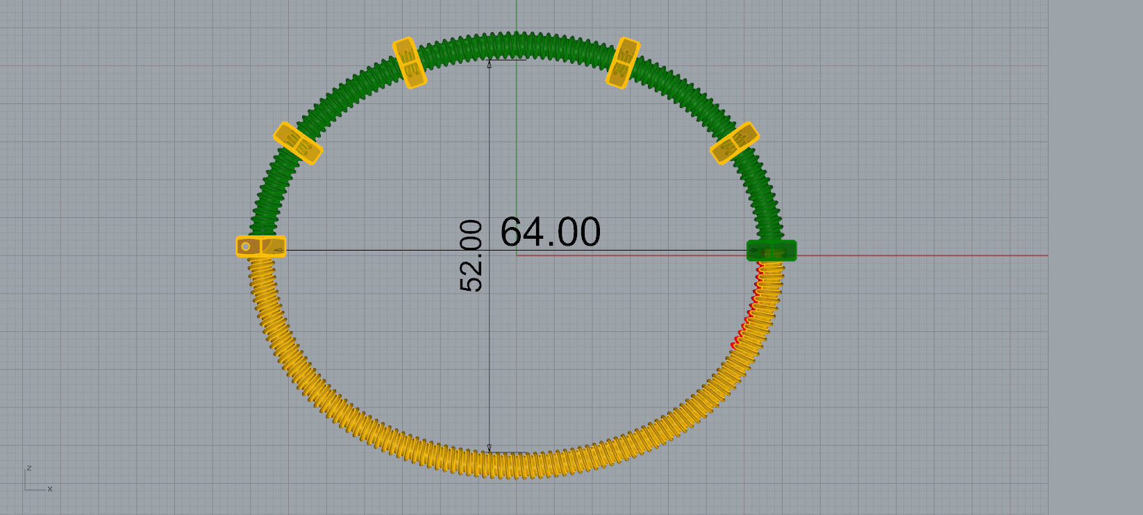 Woman Bracelet Thin Version 3D print model D28 3D print model_5