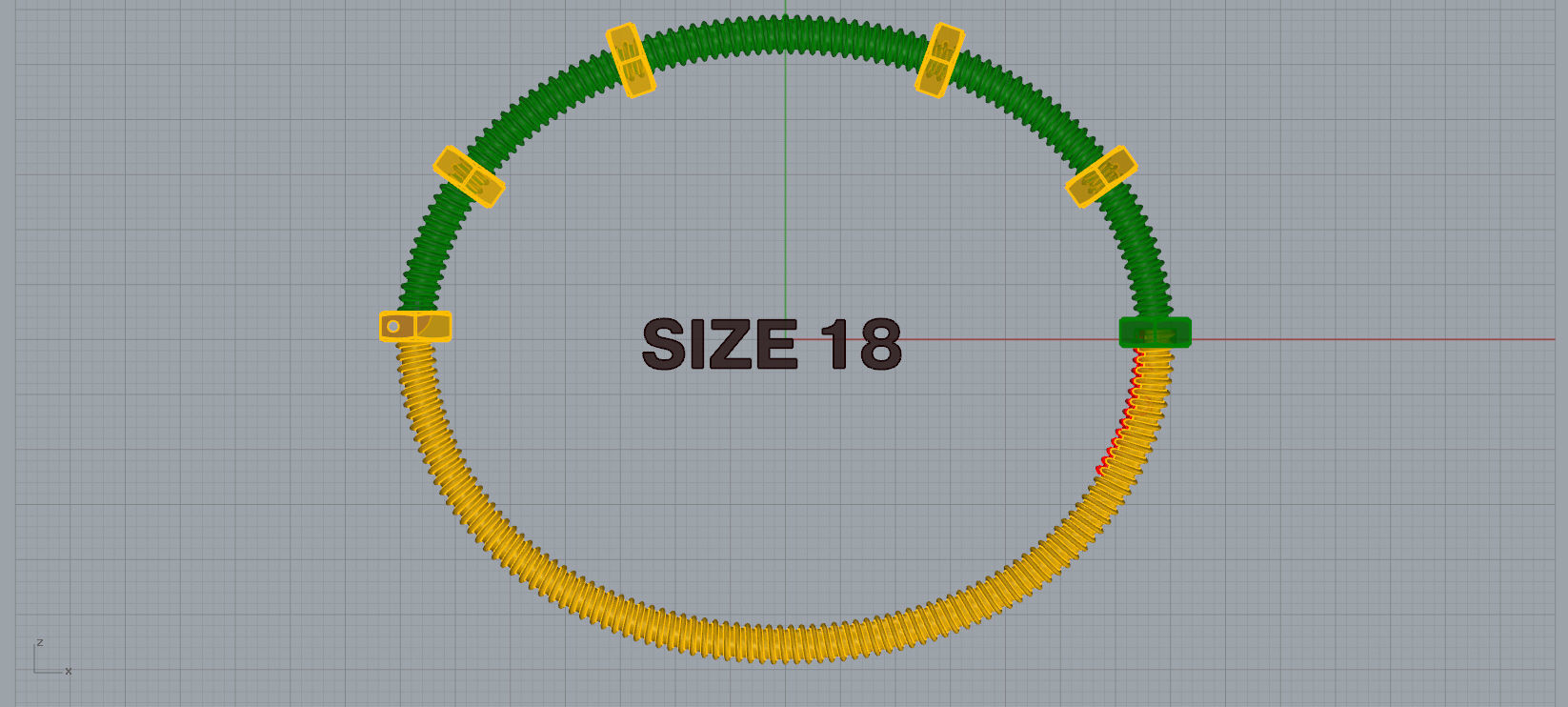 Woman Bracelet Thin Version 3D print model D28 3D print model_6