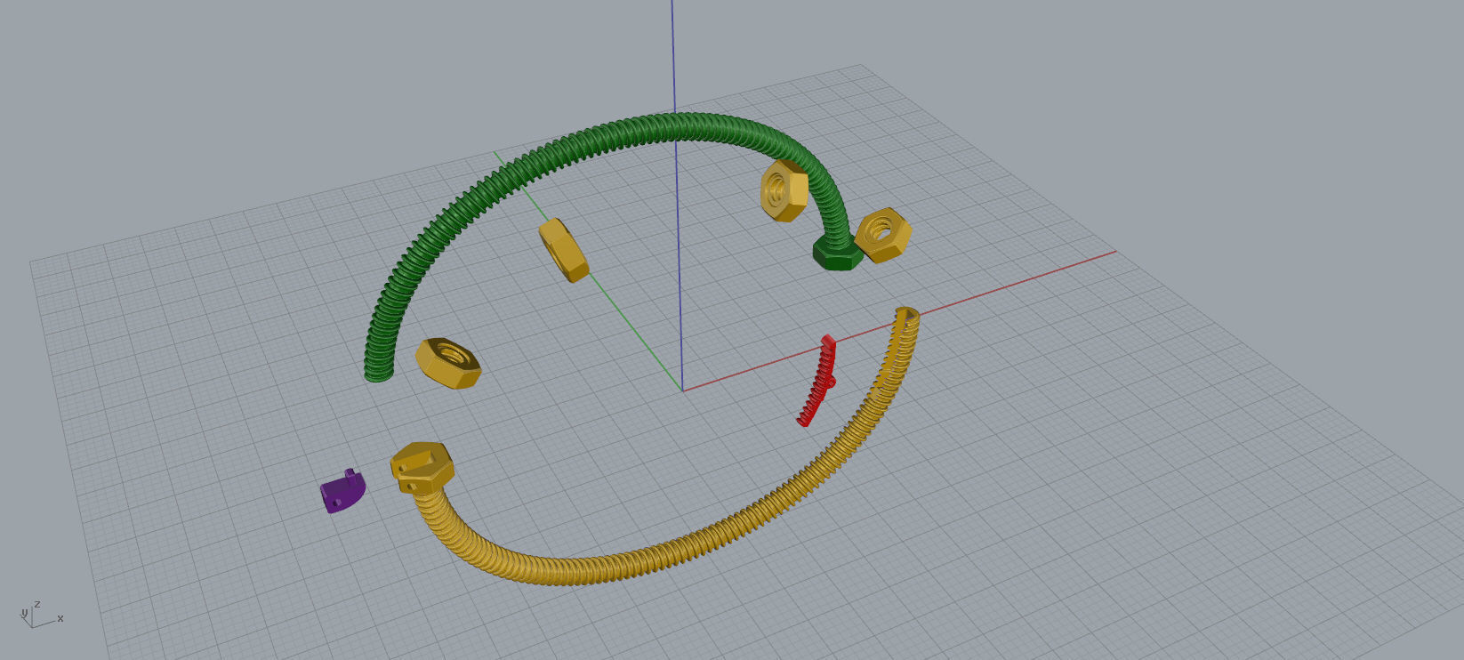 Woman Bracelet Thin Version 3D print model D28 3D print model_11