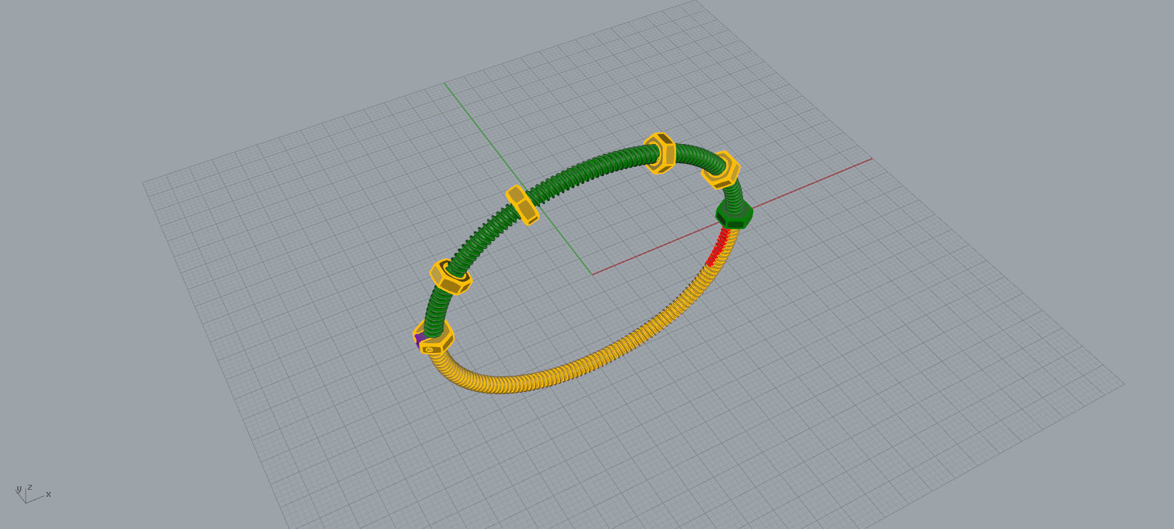 Woman Bracelet Thin Version 3D print model D28 3D print model_7