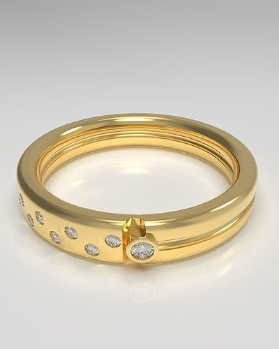 Wedding band ring 3D print model