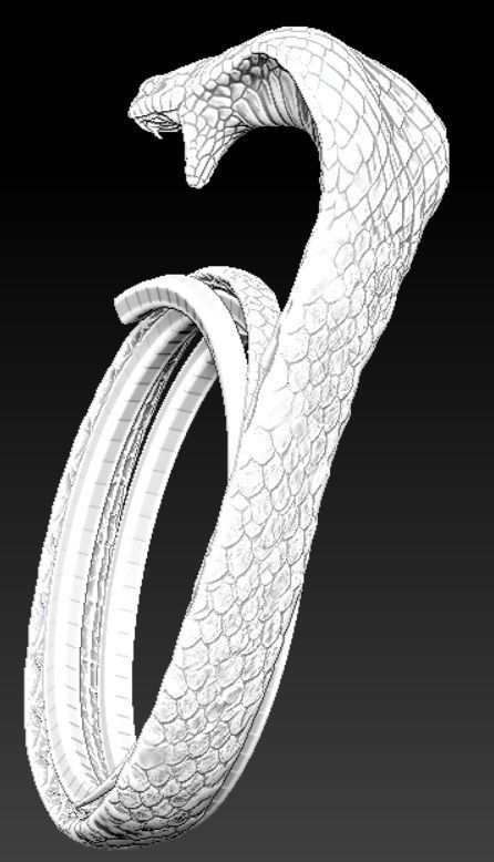 Cobra ring 3D print model_2