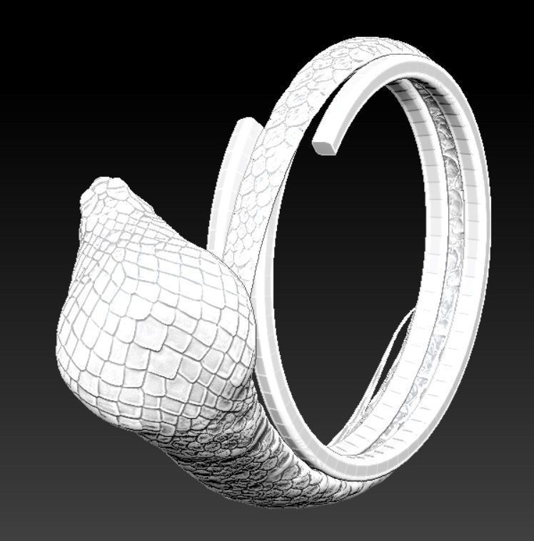Cobra ring 3D print model_3