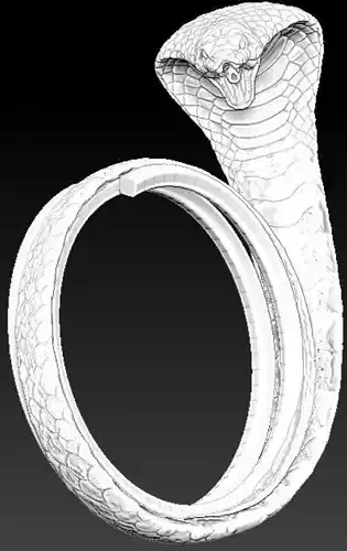 Cobra ring 3D print model