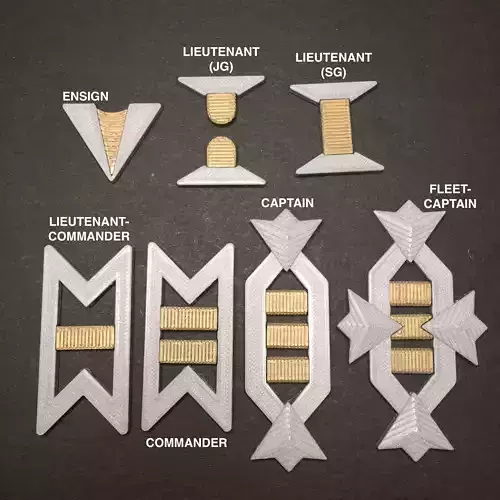 Star Trek TWoK era Line Rank Insignia 3D print model