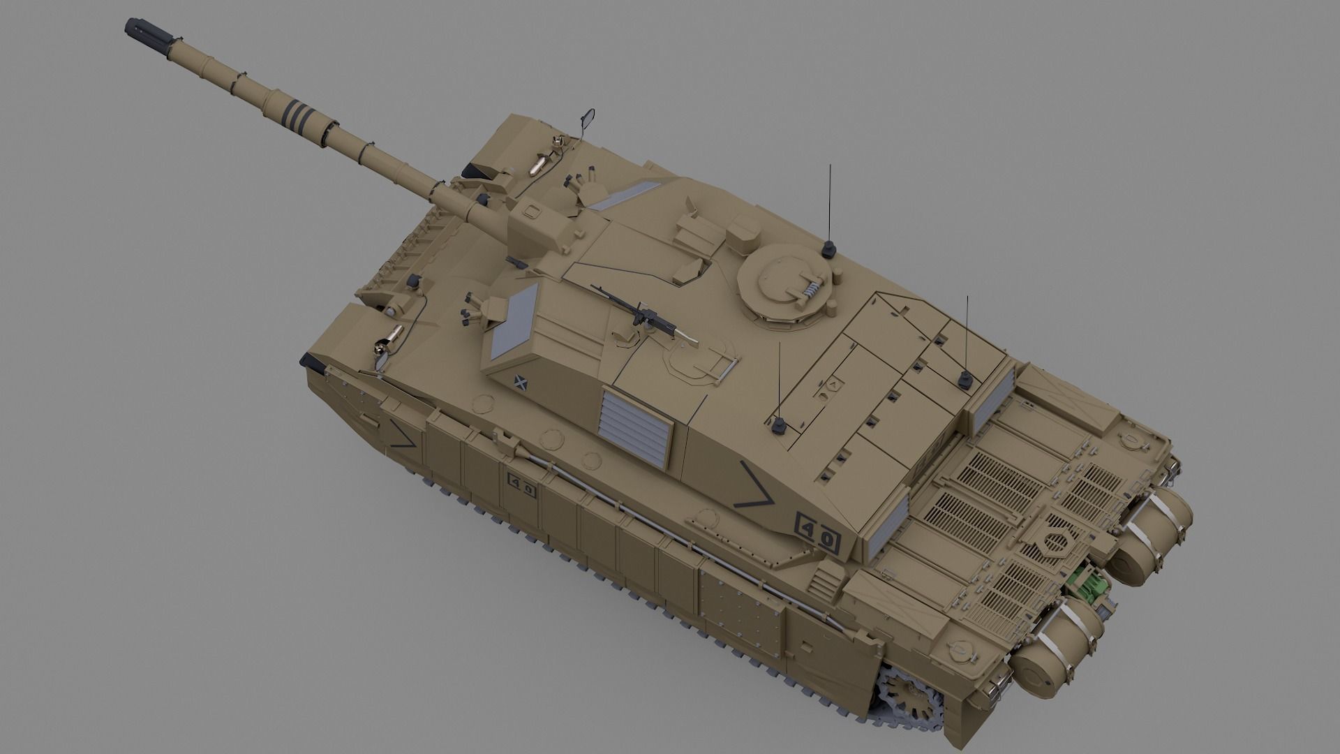 Challenger II TANK 3D model_2