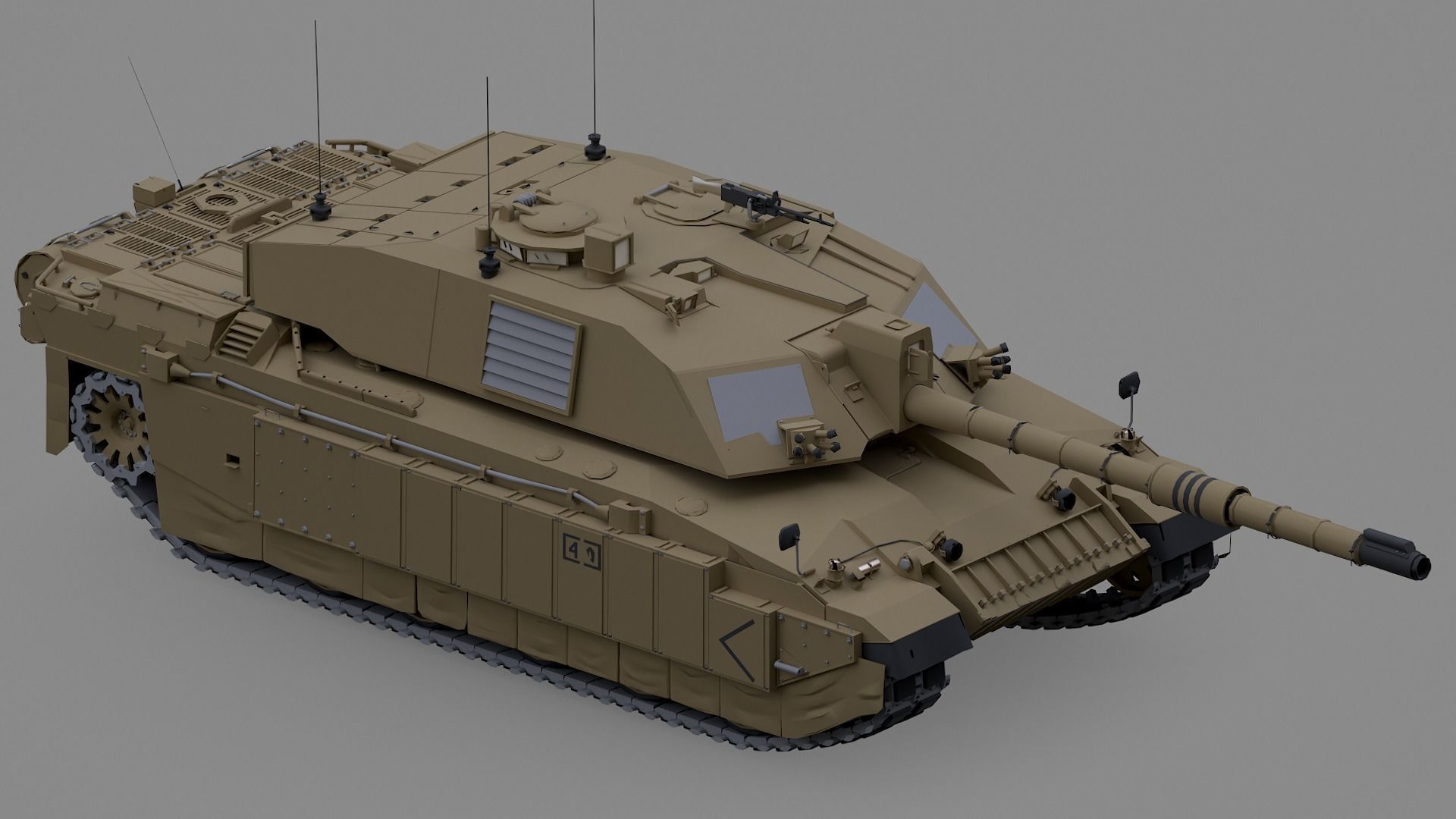 Challenger II TANK 3D model_5
