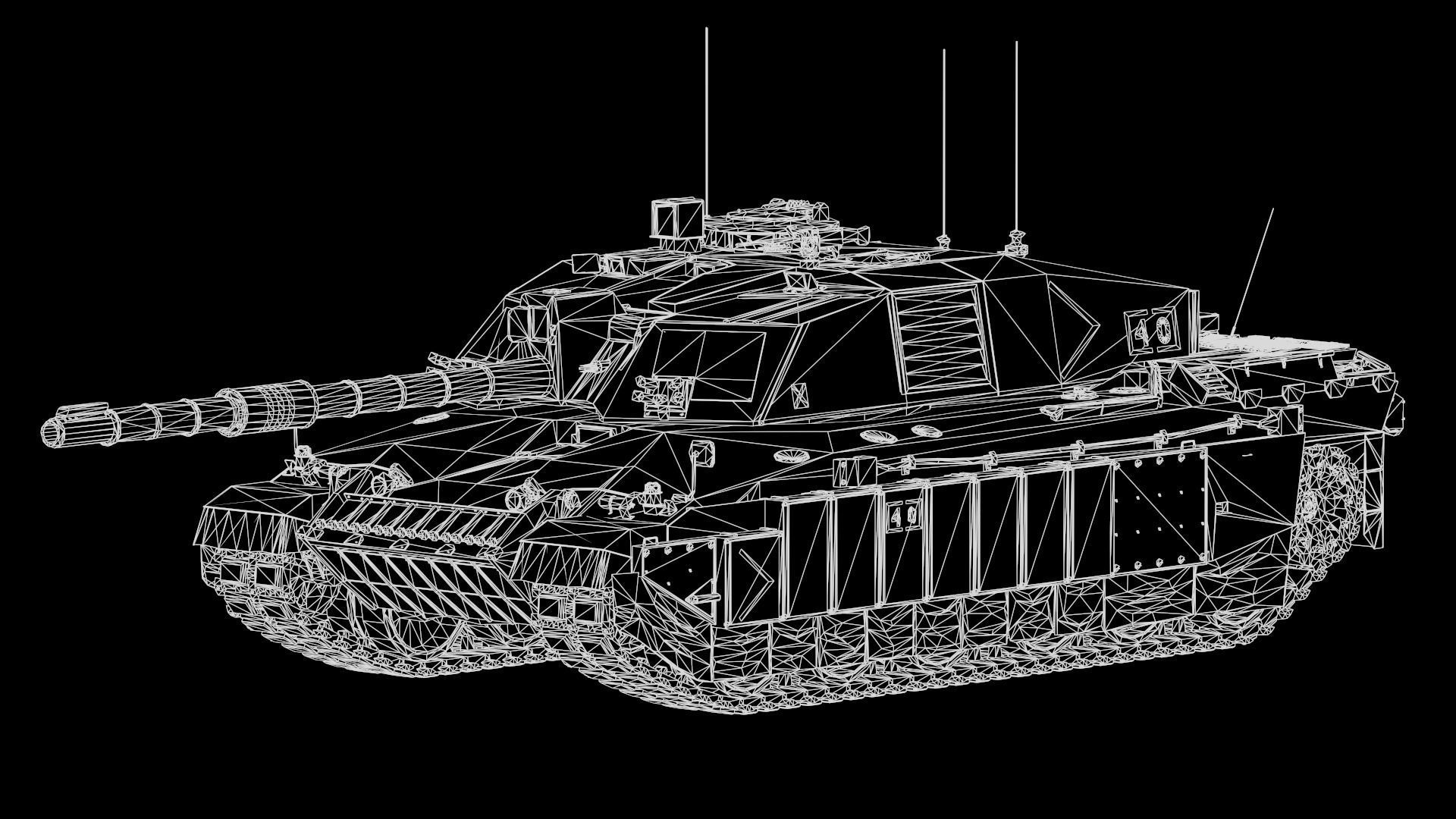 Challenger II TANK 3D model_6
