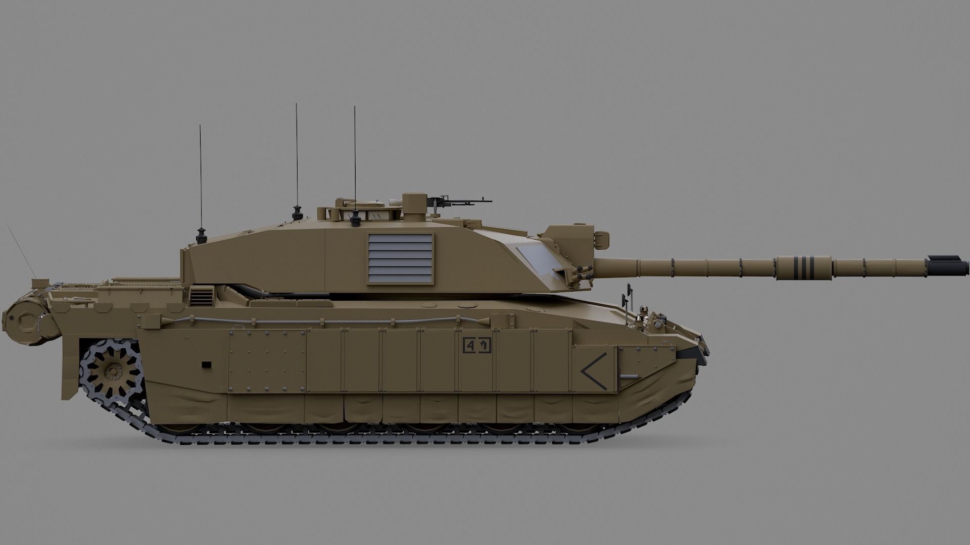 Challenger II TANK 3D model_1