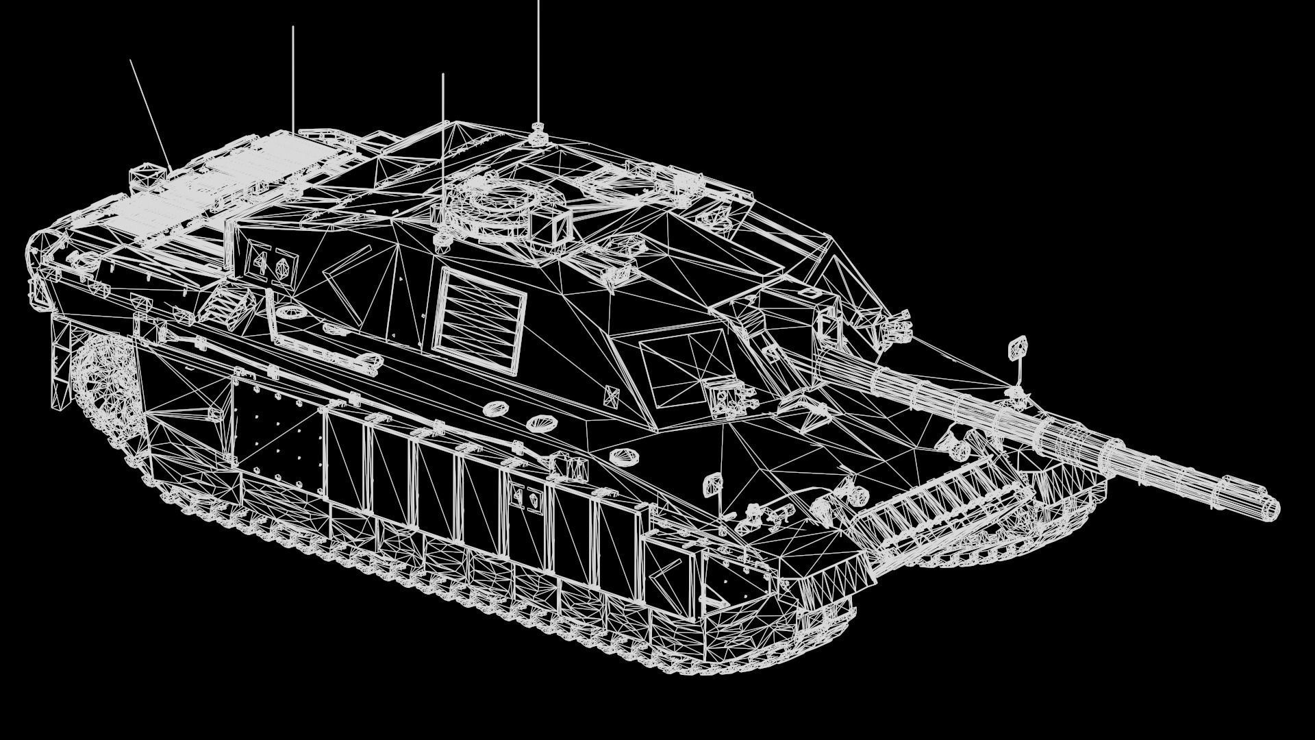 Challenger II TANK 3D model_11