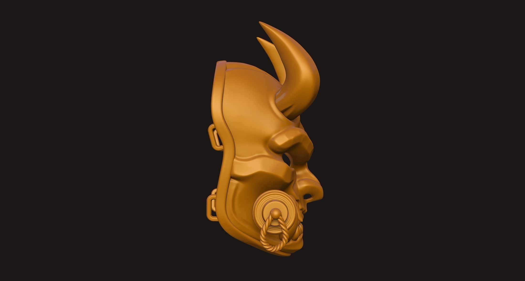 Oni Mask 3D print model_29