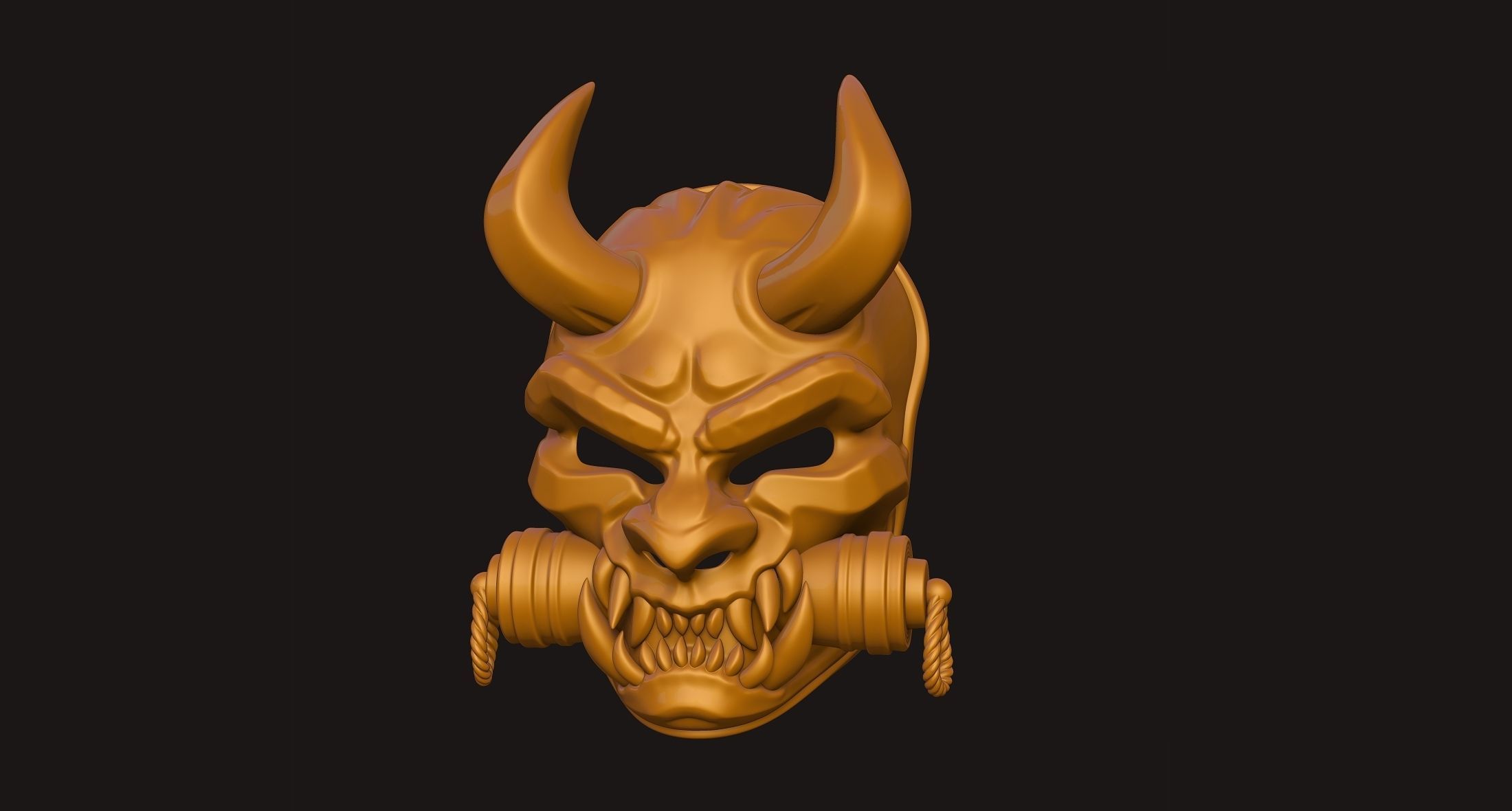 Oni Mask 3D print model_16