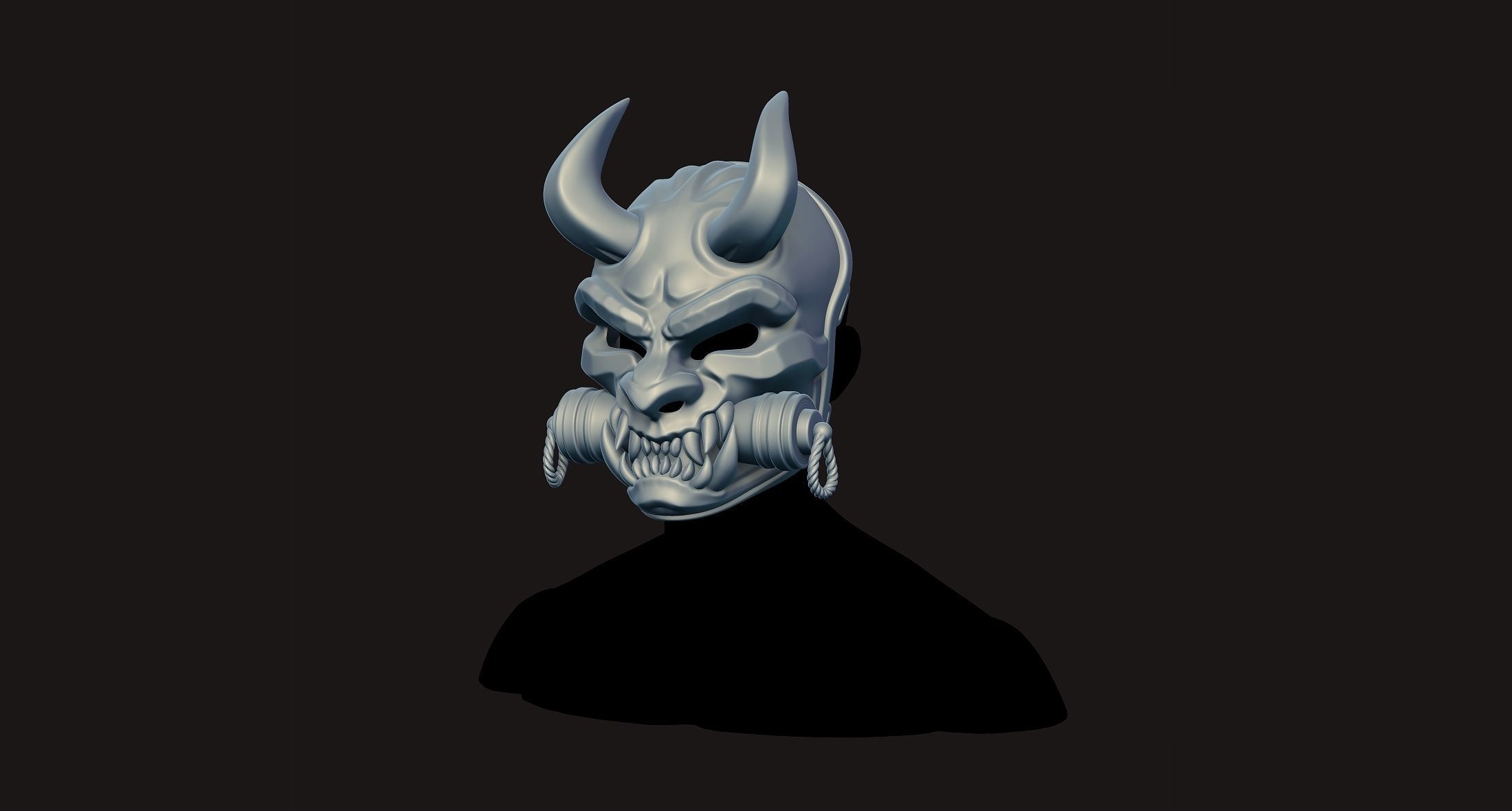 Oni Mask 3D print model_9