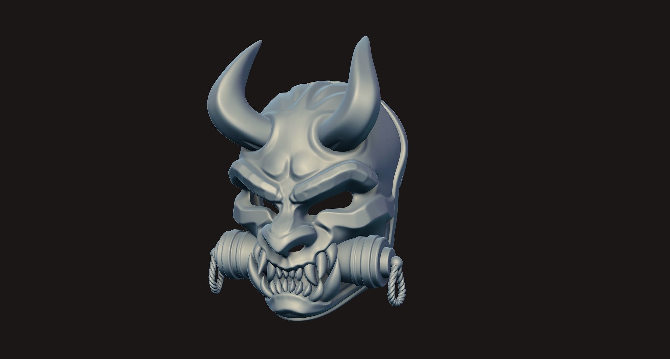 Oni Mask 3D print model_3