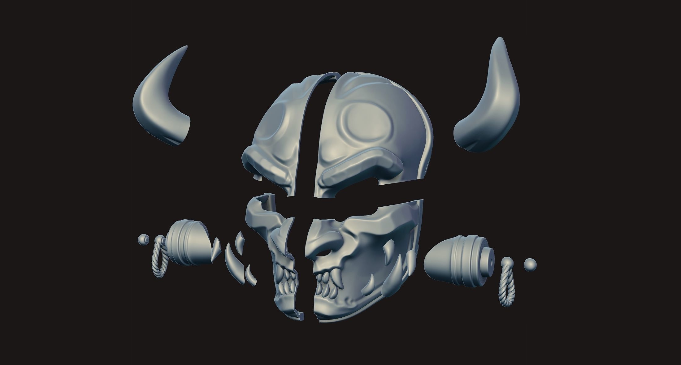 Oni Mask 3D print model_11