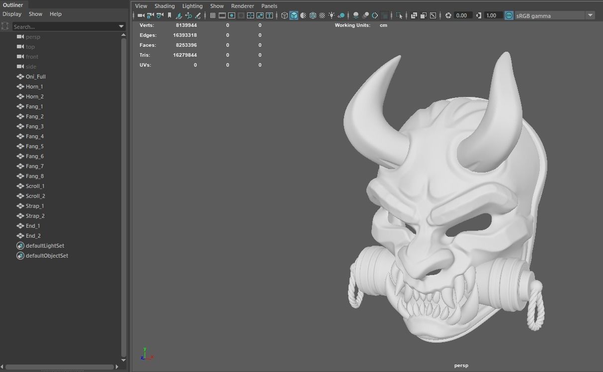 Oni Mask 3D print model_15