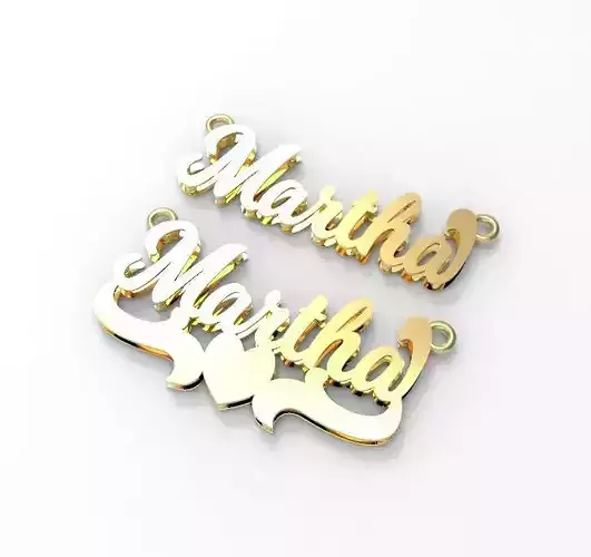Martha name plate