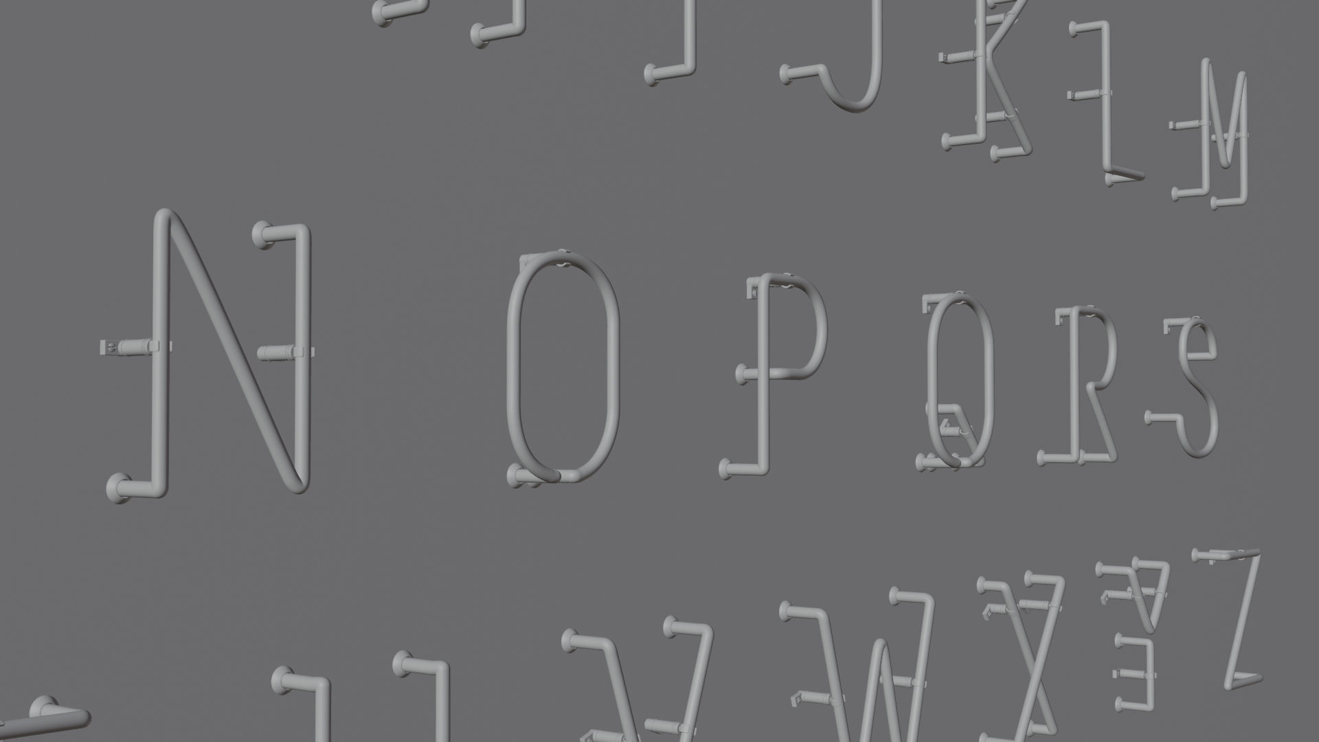 Neon Letters 3D model_4