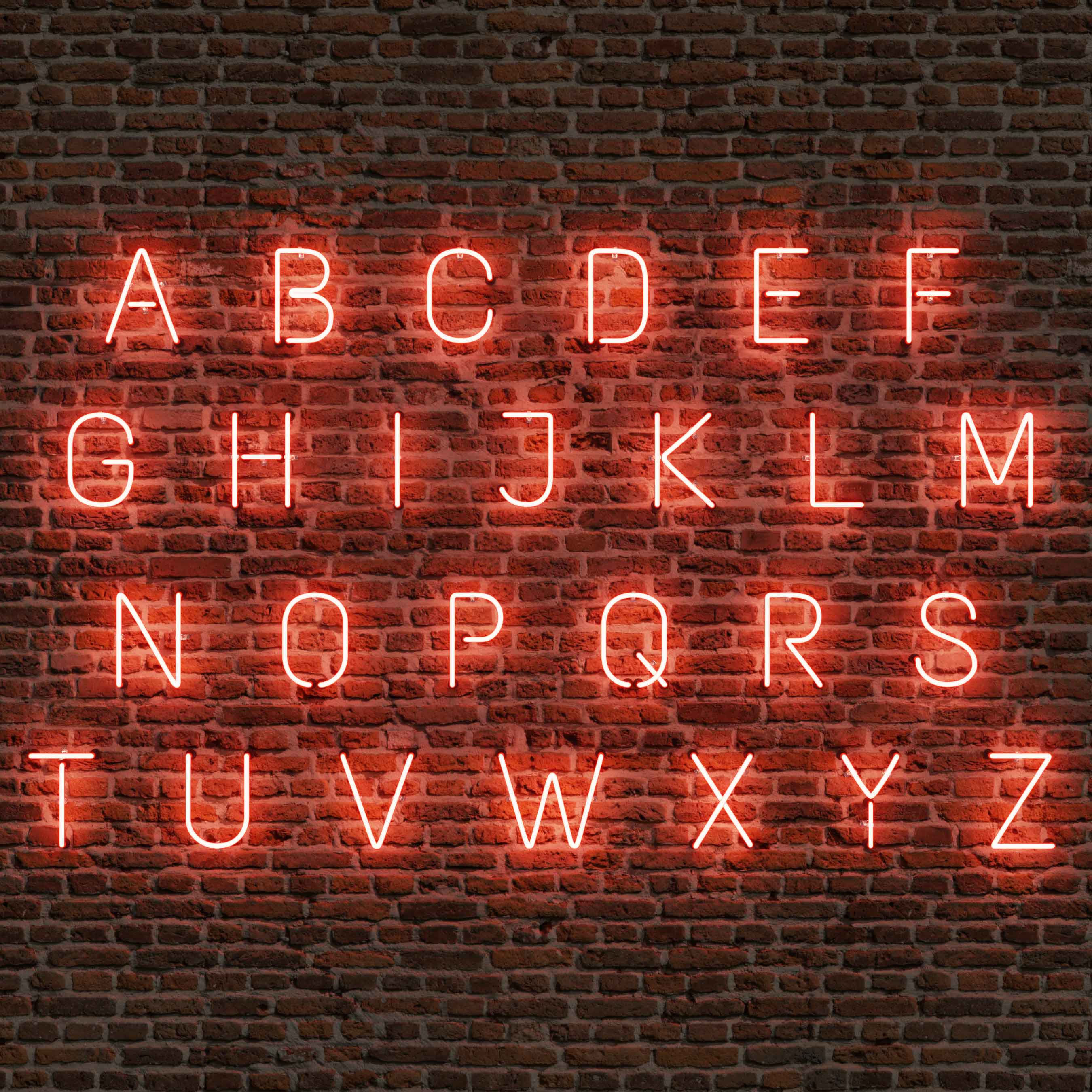 Neon Letters 3D model_1