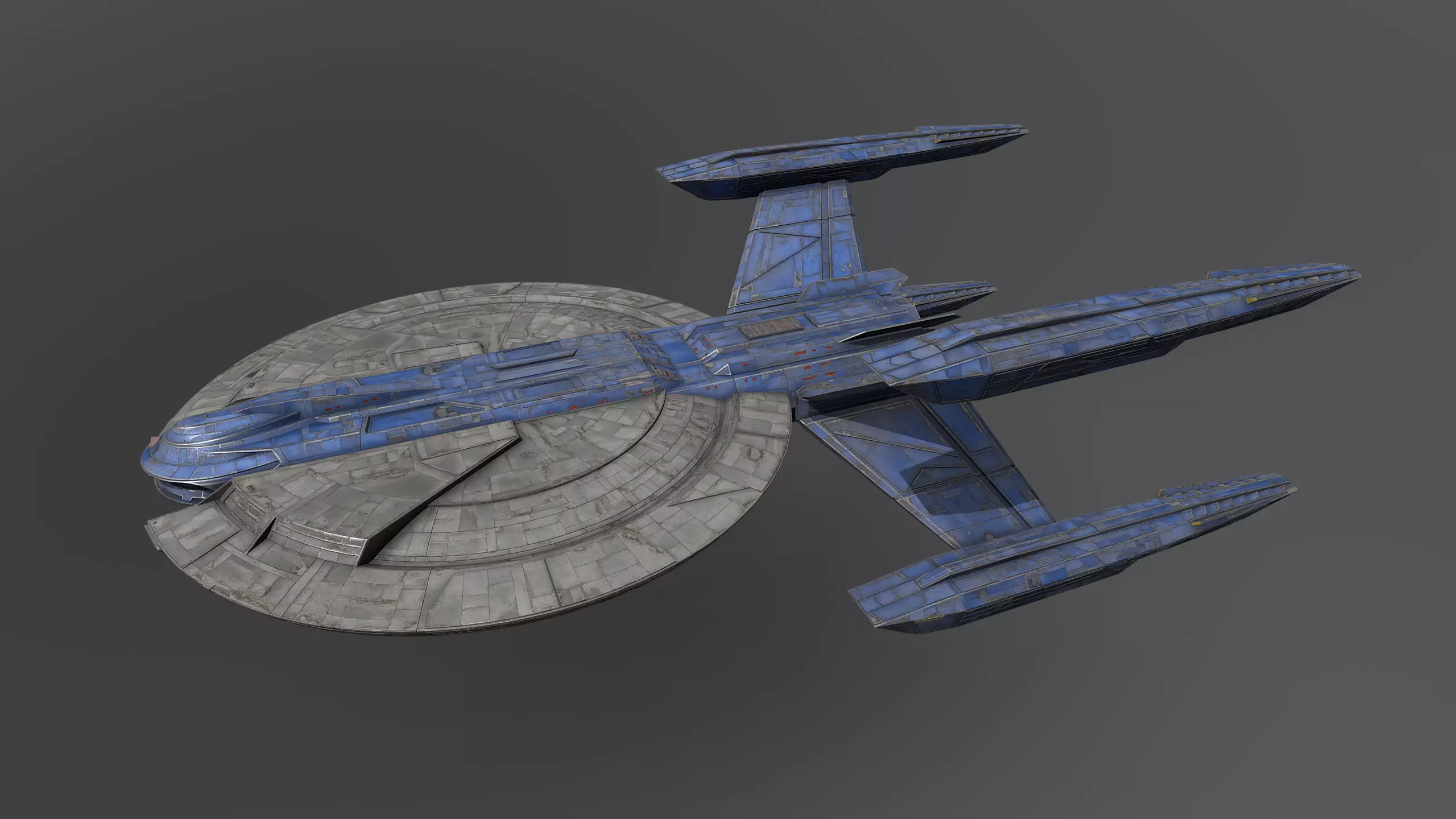 18spaceship star trek ship in flight 3D model