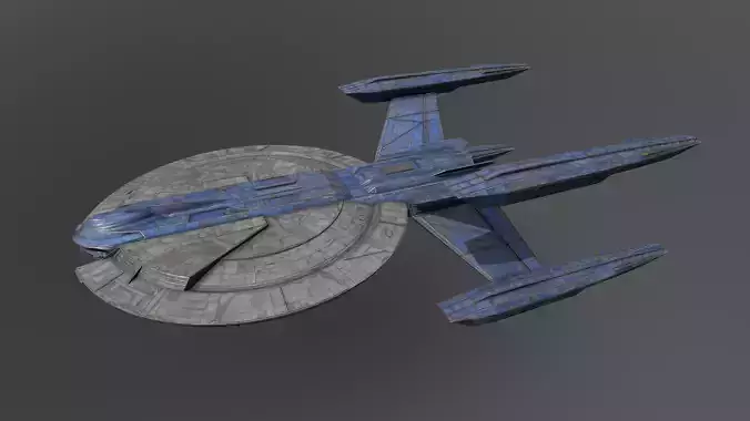 18spaceship star trek ship in flight 3D model