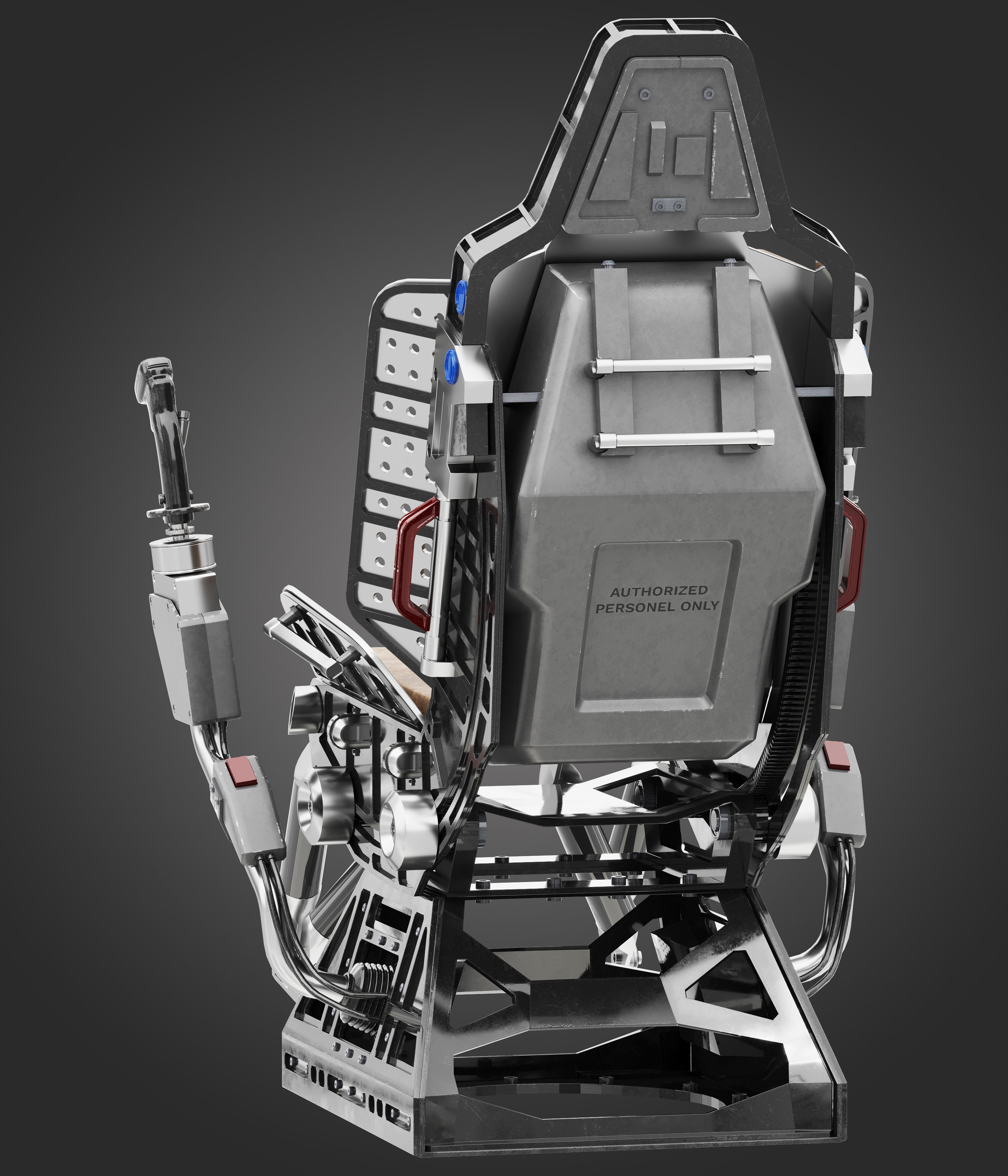 spaceship bridge interior 3D model_14