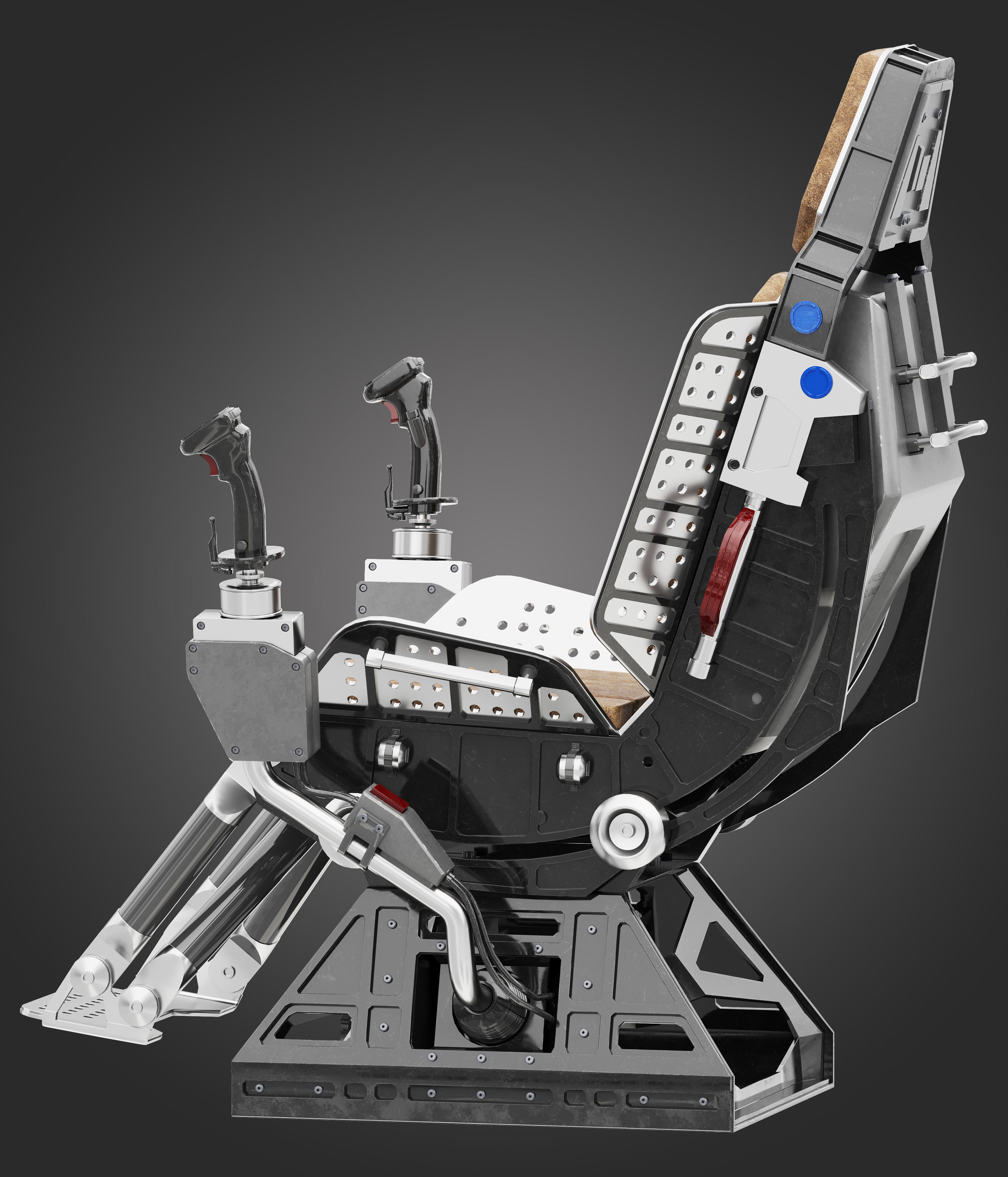 spaceship bridge interior 3D model_11