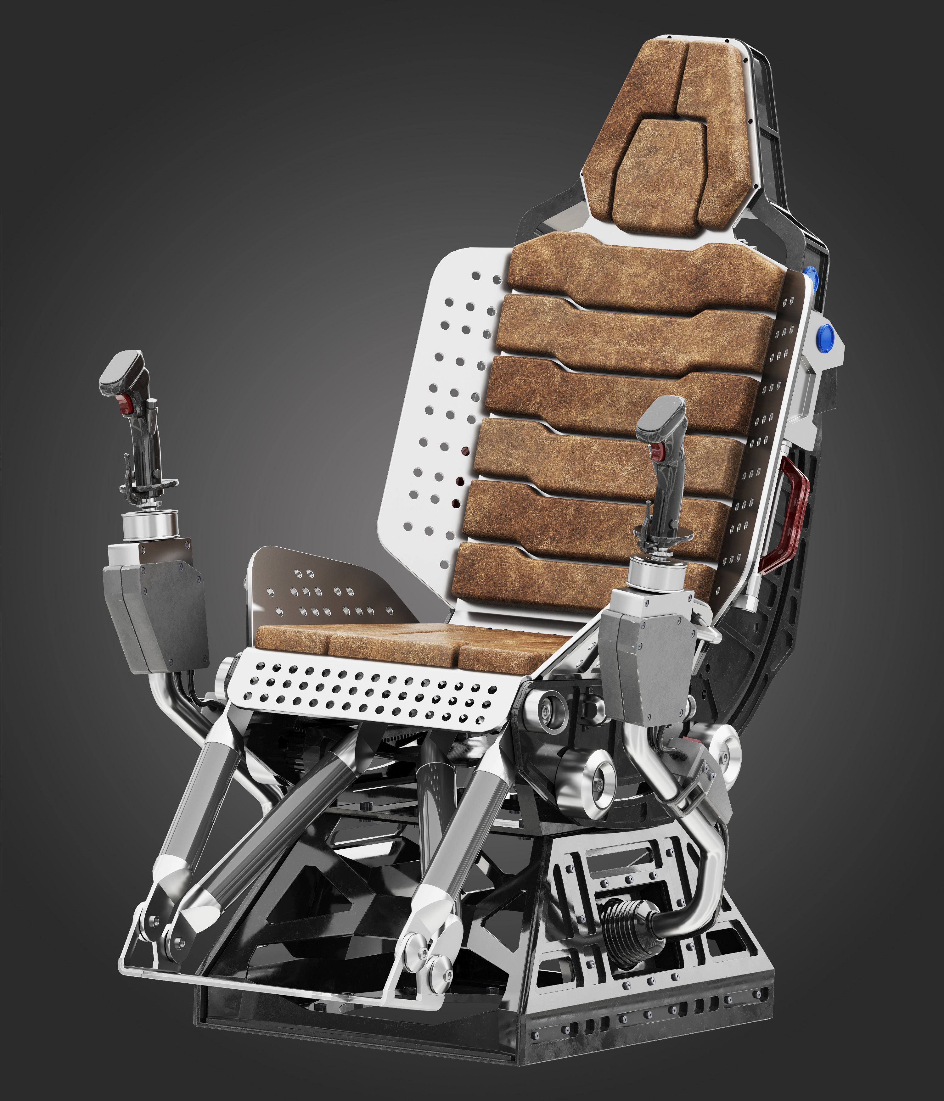 spaceship bridge interior 3D model_5