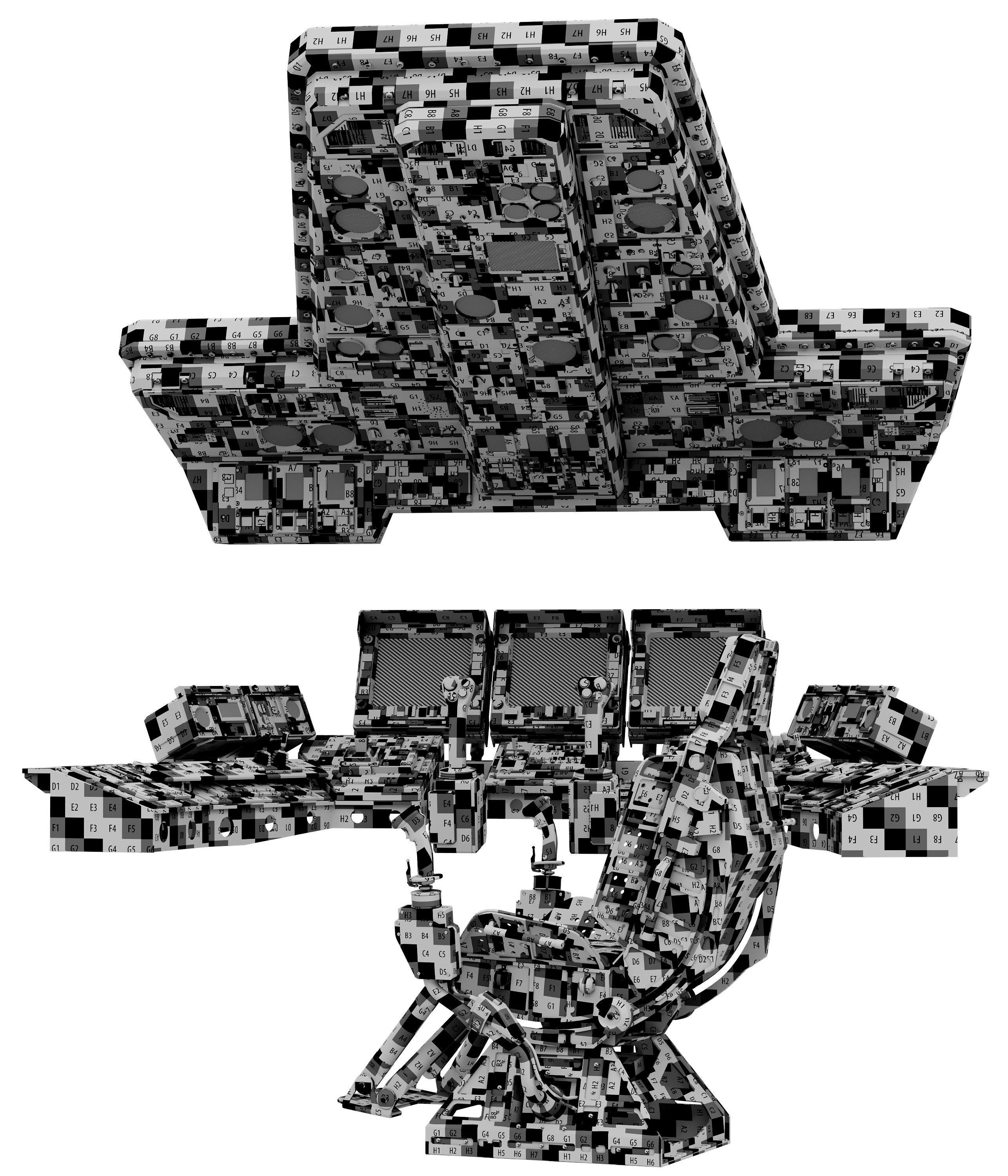 spaceship bridge interior 3D model_17