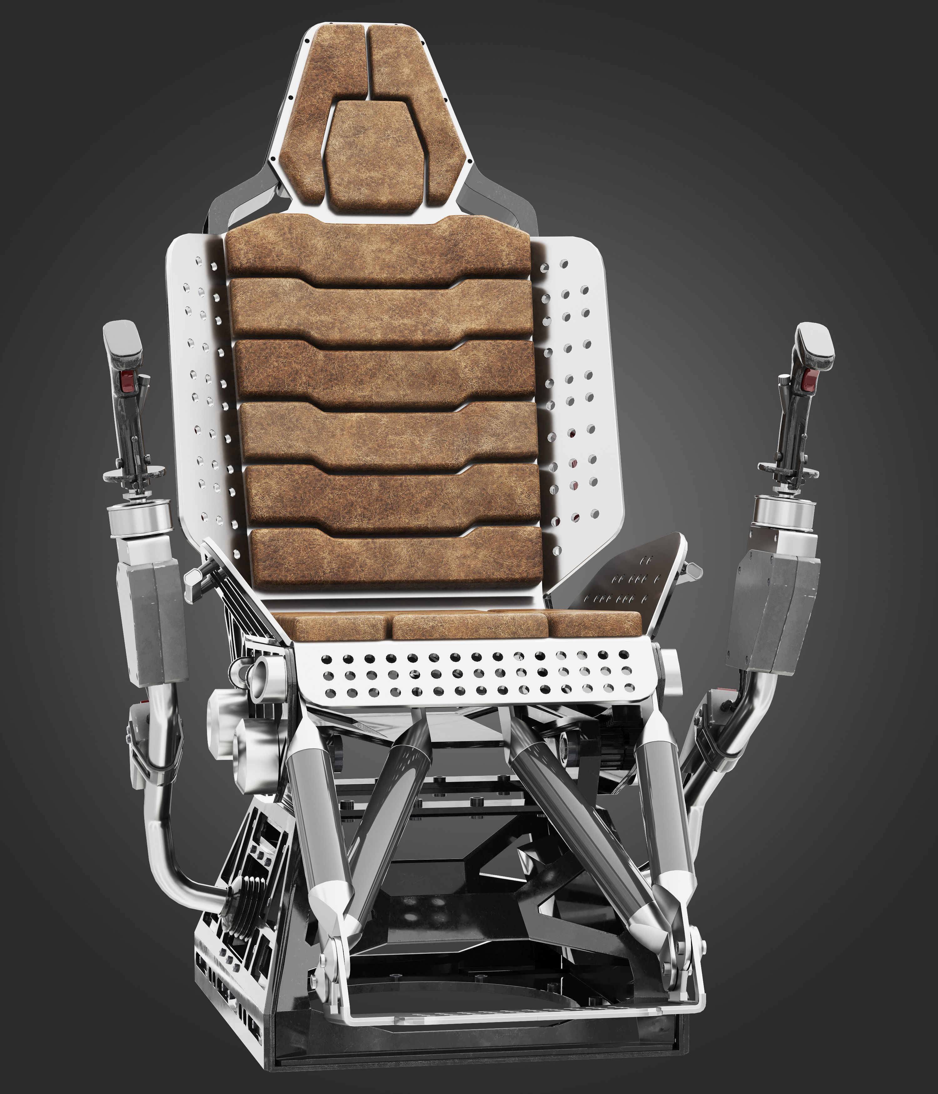 spaceship bridge interior 3D model_8