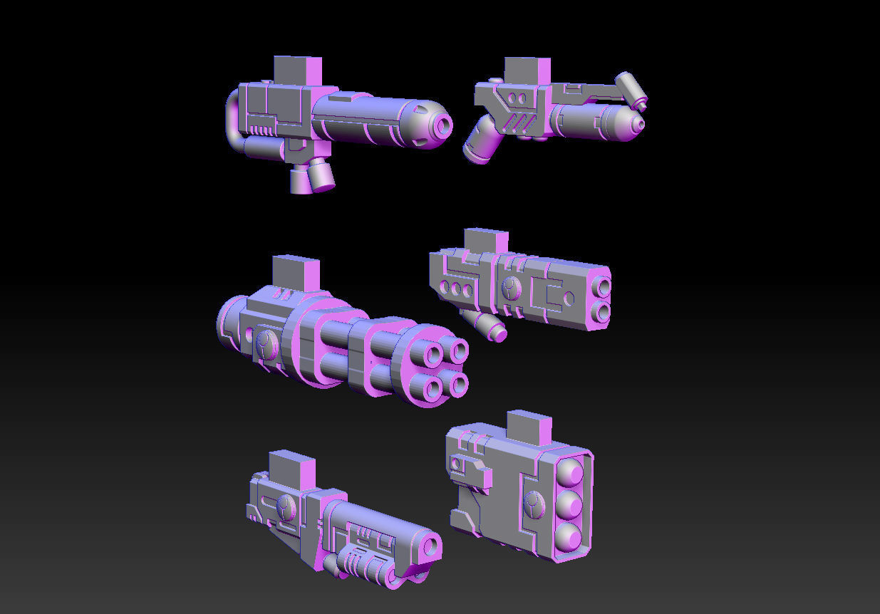 Battlesuit Space Girls 3D print model_10