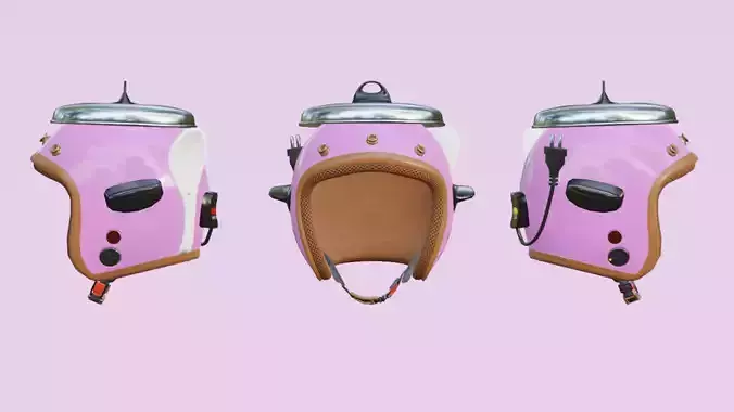 rice cooker helmet 3d model