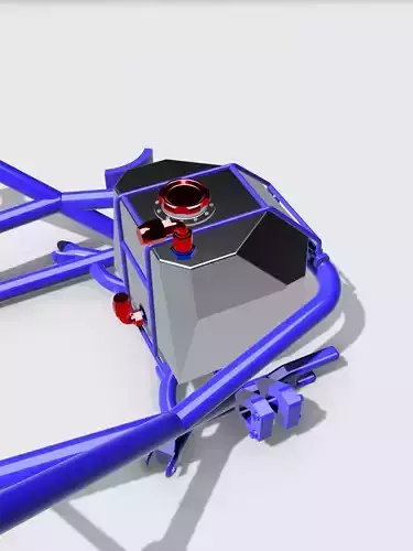 PRO MOD FUEL CELL WITH FITTINGS N MOUNT 3D print model